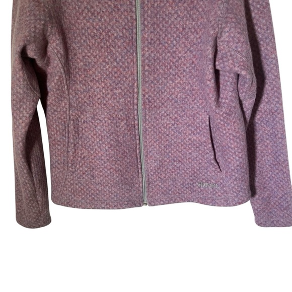 Sherpa Adventure Gear Purple Pink Wool Blend Full Zip Sweater Jacket Medium - Picture 4 of 12